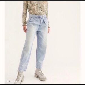 Free people Paloma pant slouchy denim sz 24